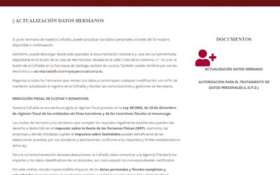 Actualización de datos. Deducciones fiscales.